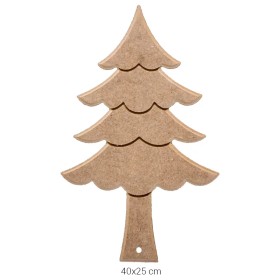 L383 Yılbaşı Ağacı Sunumluk Ahşap Boyanabilir Obje